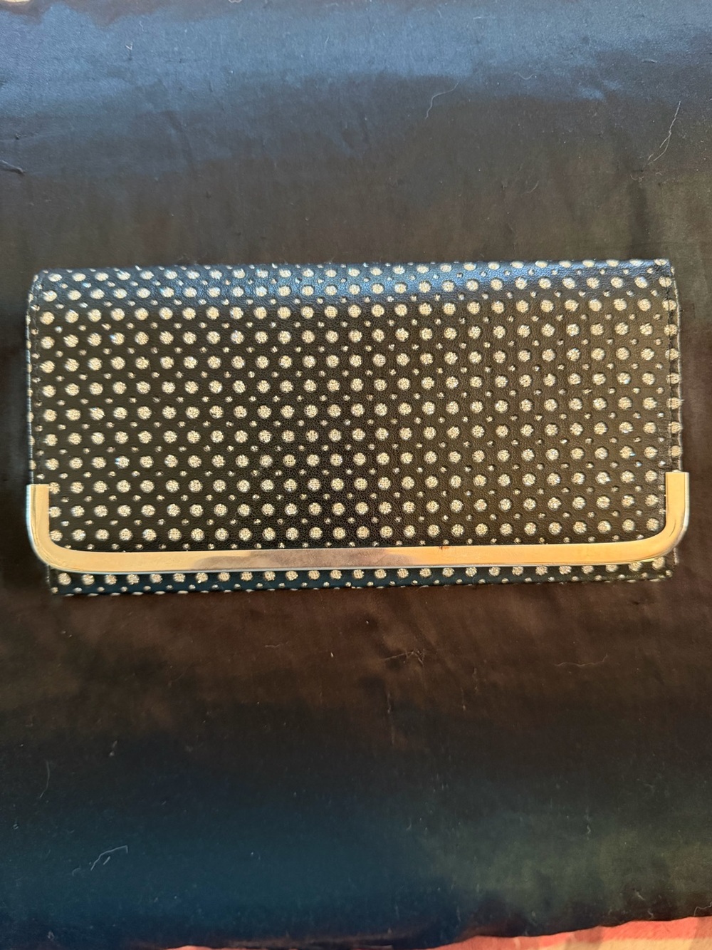 NWOT Polka Dot Glitter Clutch Wallet